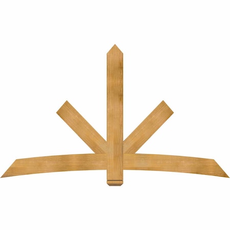 Ekena Millwork Alberta Rough Sawn Timber Gable Bracket, Western Red Cedar, 84"W x 49"H x 2"D x 6"F, 14/12 Pitch GBW084X49X0206ALB00RWR